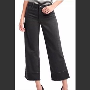 Gap Black Wide Leg High Rise Stretch Jeans